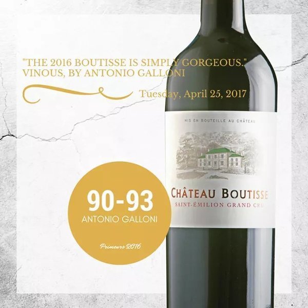 Château Boutisse 2016 - St. Emilion Grand Cru - 0,75l | Ausverkauft !!